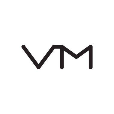 vm ilk harf vektör logosu