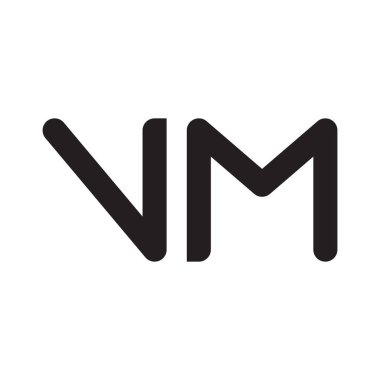 vm ilk harf vektör logosu