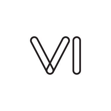 vi ilk harf vektör logosu