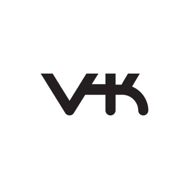 vk ilk harf vektör logosu