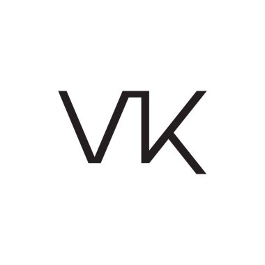 vk ilk harf vektör logosu