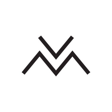 vm ilk harf vektör logosu