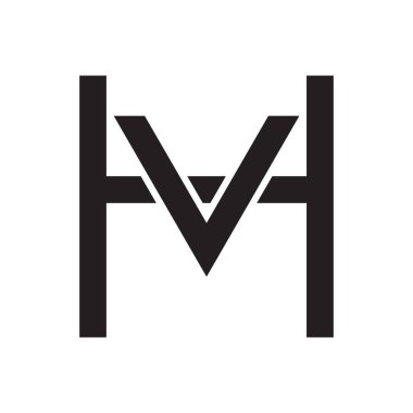 vh ilk harf vektör logosu