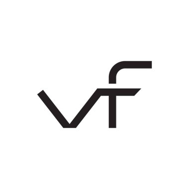 vf ilk harf vektör logosu