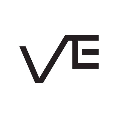 ve ilk harf vektör logosu