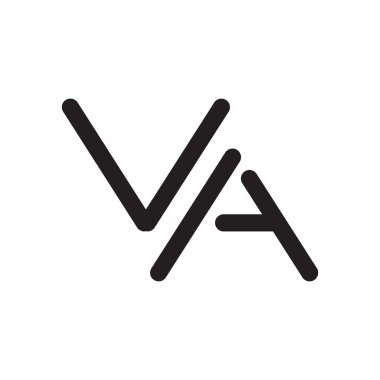 va ilk harf vektör logosu