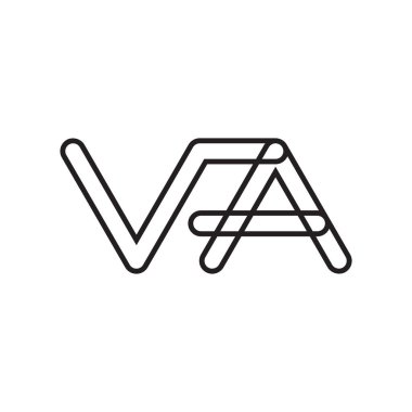 va ilk harf vektör logosu