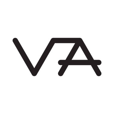 va ilk harf vektör logosu