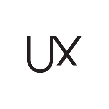 ux ilk harf vektör logosu