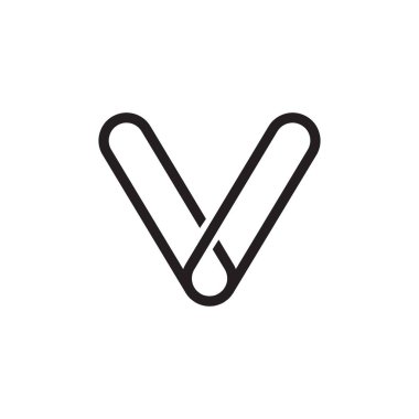 v ilk harf vektör logosu