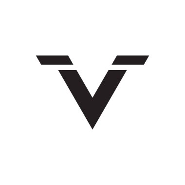 v ilk harf vektör logosu