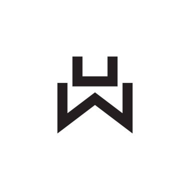 uw ilk harf vektör logosu