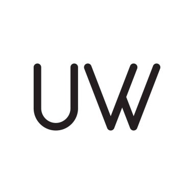 uw ilk harf vektör logosu