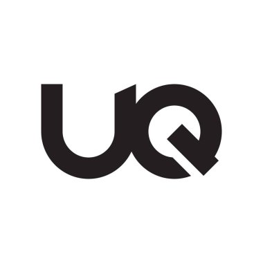 uq ilk harf vektör logosu