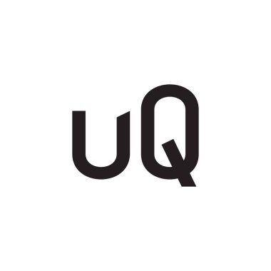 uq ilk harf vektör logosu