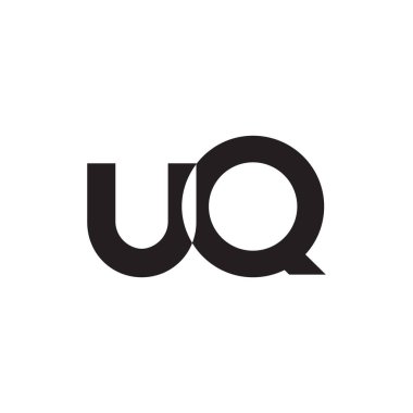 uq ilk harf vektör logosu