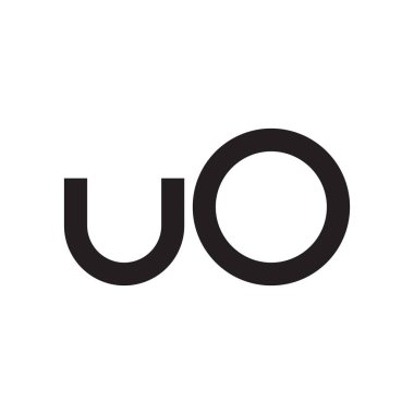uo ilk harf vektör logosu