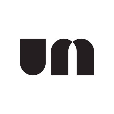 Um ilk harf vektör logosu
