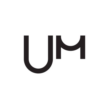 Um ilk harf vektör logosu