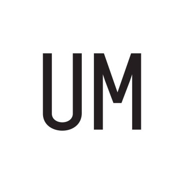 Um ilk harf vektör logosu