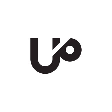 uo ilk harf vektör logosu