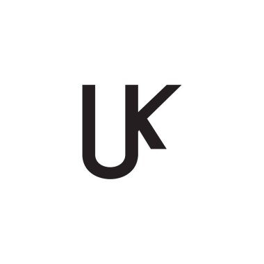 uk ilk harf vektör logosu