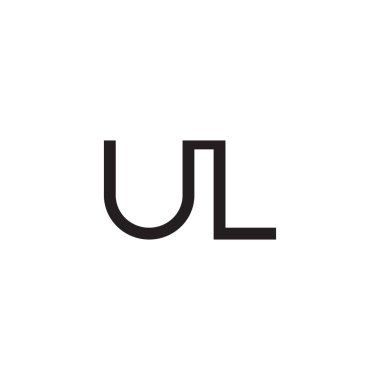 ul ilk harf vektör logosu