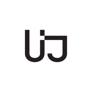 uj ilk harf vektör logosu