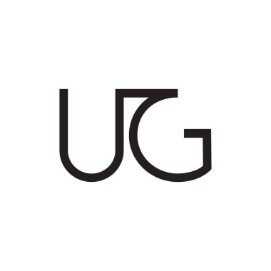 ug ilk harf vektör logosu