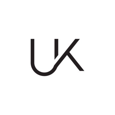 uk ilk harf vektör logosu