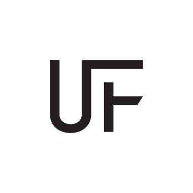 uf ilk harf vektör logosu