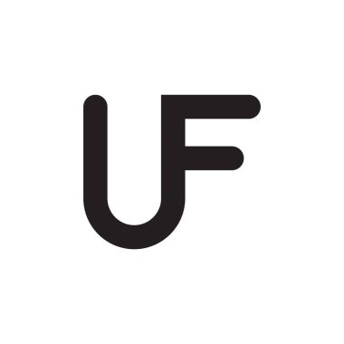 uf ilk harf vektör logosu
