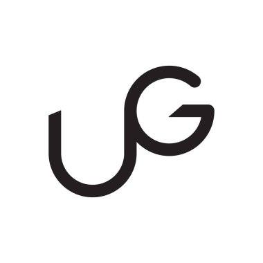ug ilk harf vektör logosu