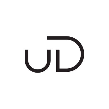 ud ilk harf vektör logosu