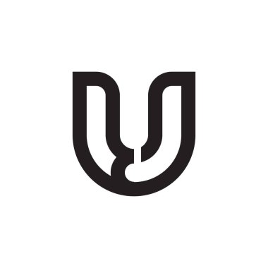 u ilk harf vektör logosu