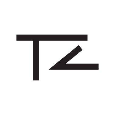 tz ilk harf vektör logosu