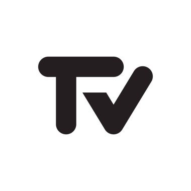 TV ilk harf vektör logosu