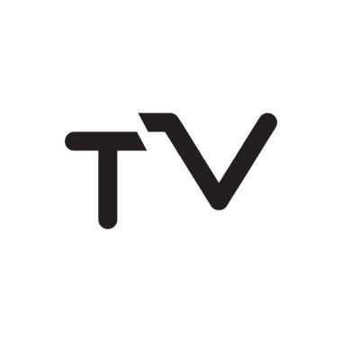 TV ilk harf vektör logosu