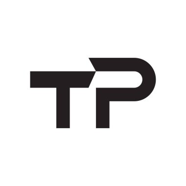 tp ilk harf vektör logosu
