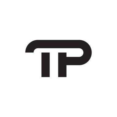 tp ilk harf vektör logosu