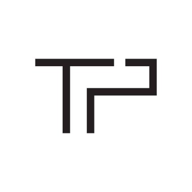 tp ilk harf vektör logosu