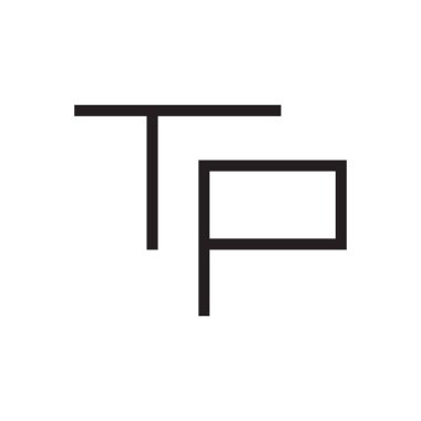 tp ilk harf vektör logosu