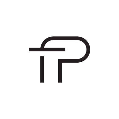 tp ilk harf vektör logosu