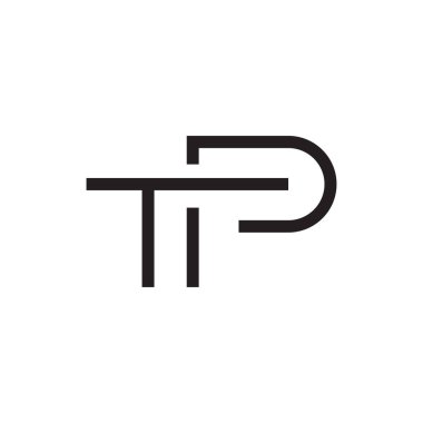 tp ilk harf vektör logosu