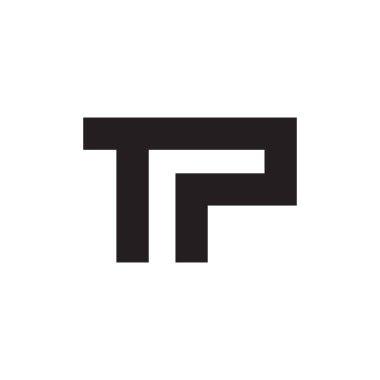 tp ilk harf vektör logosu