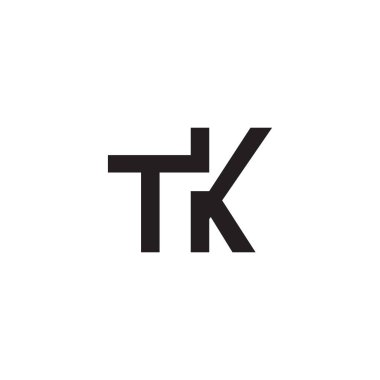 tk ilk harf vektör logosu