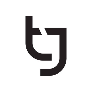 tj ilk harf vektör logosu