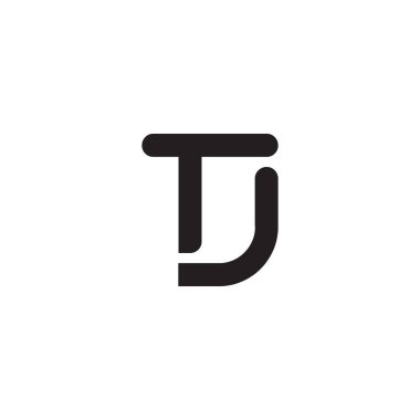 tj ilk harf vektör logosu