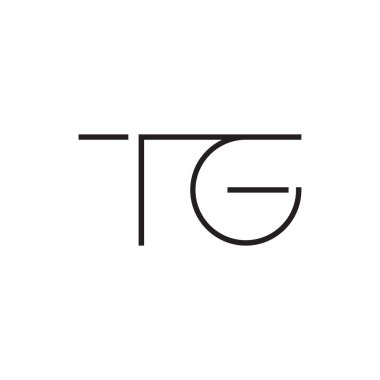 tg ilk harf vektör logosu
