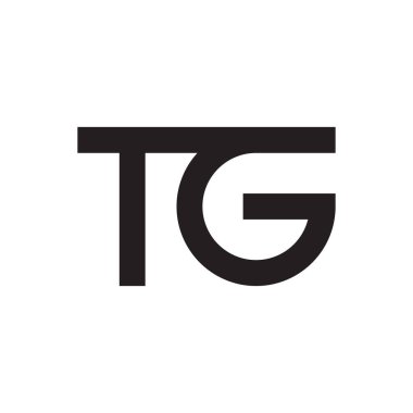 tg ilk harf vektör logosu
